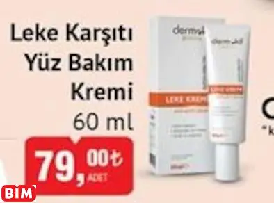 DERMOKİL LEKE KARŞITI YÜZ BAKIM KREMİ